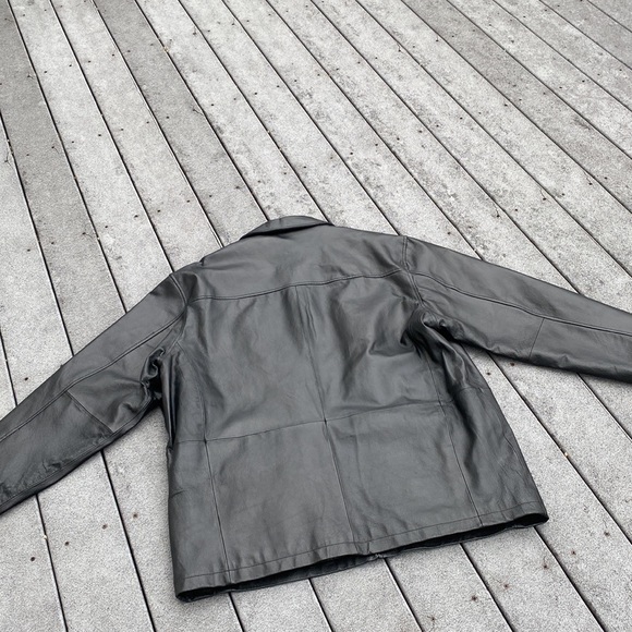 Lined Leather Jacket - Picture 3 of 9